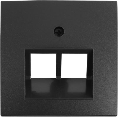 Plaque centrale Berker s1 - données téléphoniques - 2 x 8 broches - anthracite