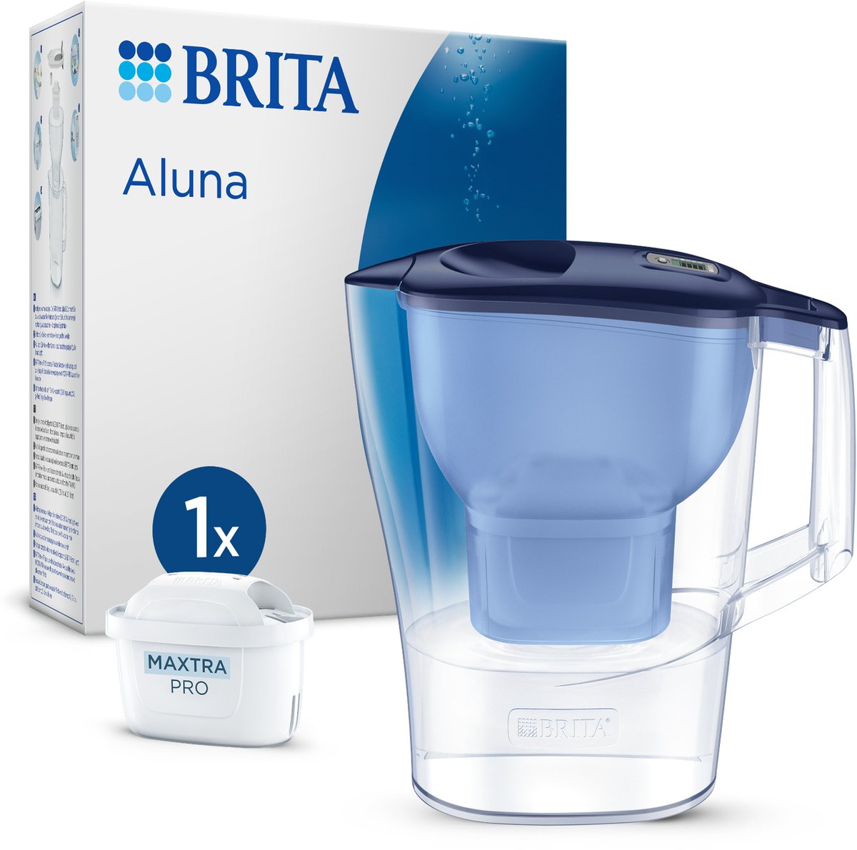 Brita - Carafe filtrante Aluna noire + 1 cartouche filtrante Maxtra Pro