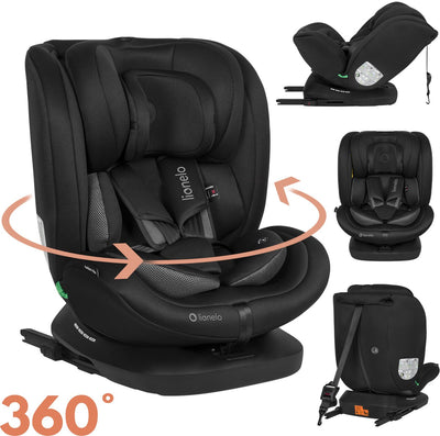 Lionelo bastiaan 4in1 - siège auto isofix rotatif à 360° - de la naissance à 12 ans (40-150 cm groupe 0 1 2 3) - rwf fwf - mousse à mémoire de forme - protection latérale - entièrement réglable - siège large confortable - siège auto i-size