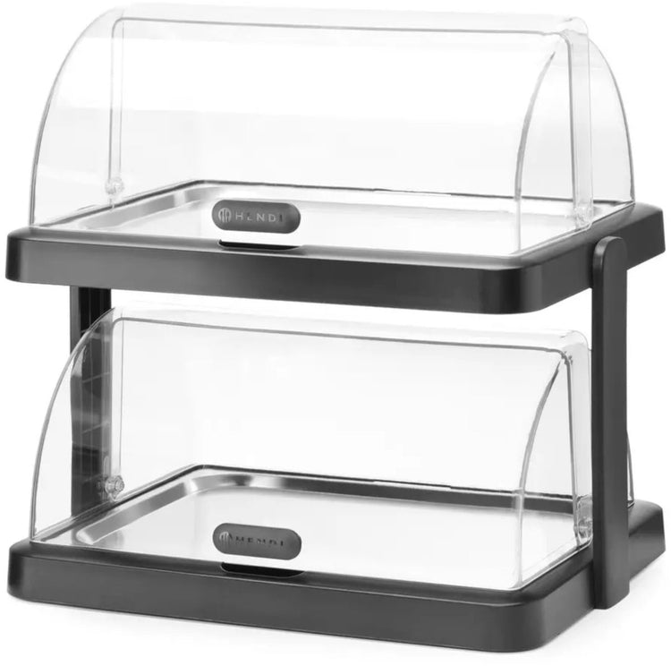 Présentation rolltop Hendi réfrigérée - 2 niveaux - inox - 440x320x440 mm