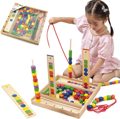 Jeu de perles Viga, h: 4 cm, l: 33 cm, l: 33 cm, 94 pièces 1 boîte