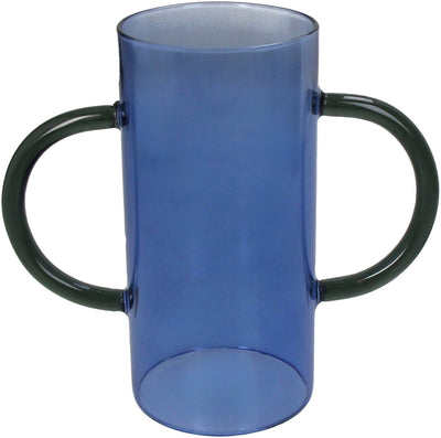 Vase collection HD verre bleu 19,5x8,5x17,5cm