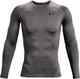 Under Armour UA HG Armour Comp LS-Gry Chemise de sport pour hommes - Carbon Heather - Noir