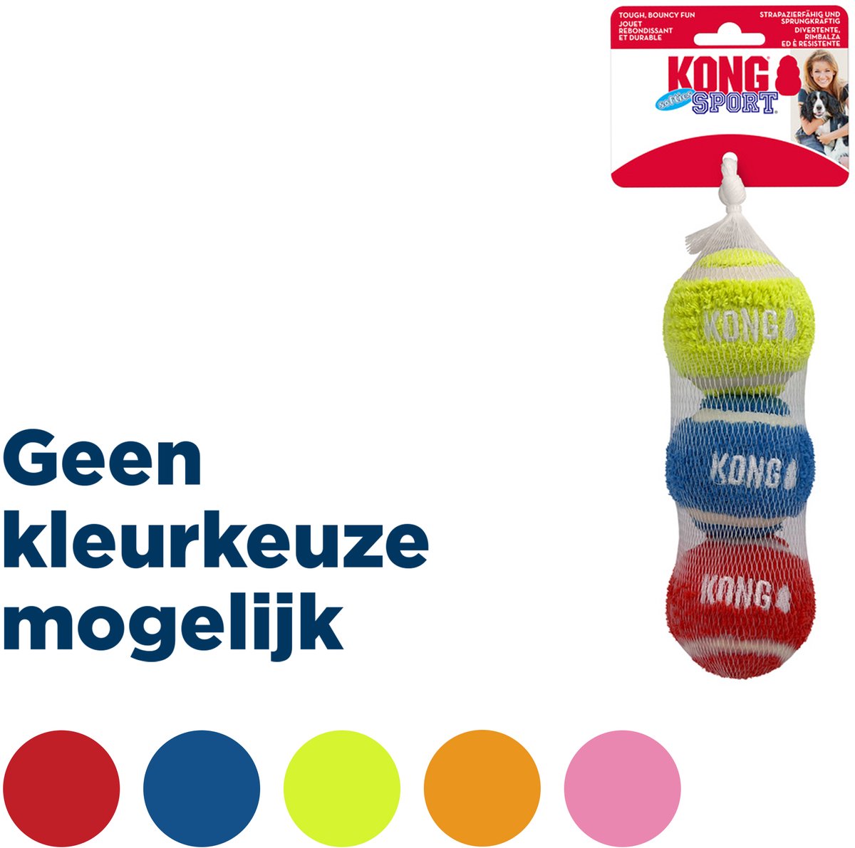Kong sport softies balles - jouets pour chiens - assortiment de 3 pièces moyen