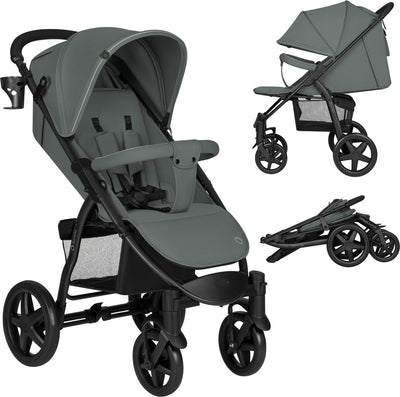 Lionelo buggy annet plus - léger pliable - grandes roues solides avec suspension - y compris chancelière, moustiquaire porte-gobelet - dossier réglable repose-pieds - poussette de la naissance jusqu'à 22 kg - landau