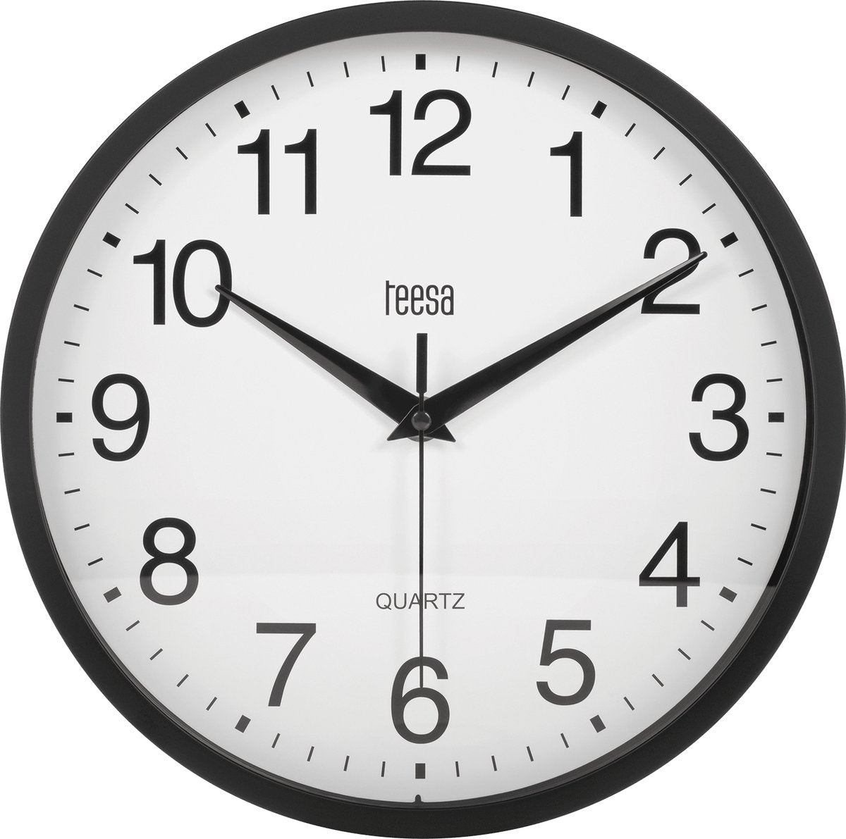 Teesa tsa0037b horloge murale analogique 25 cm noir