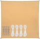 Toile d'ombrage Abbey Camp - pes - 3 x 3 m - sable - toile solaire - anneaux en acier inoxydable - parasol