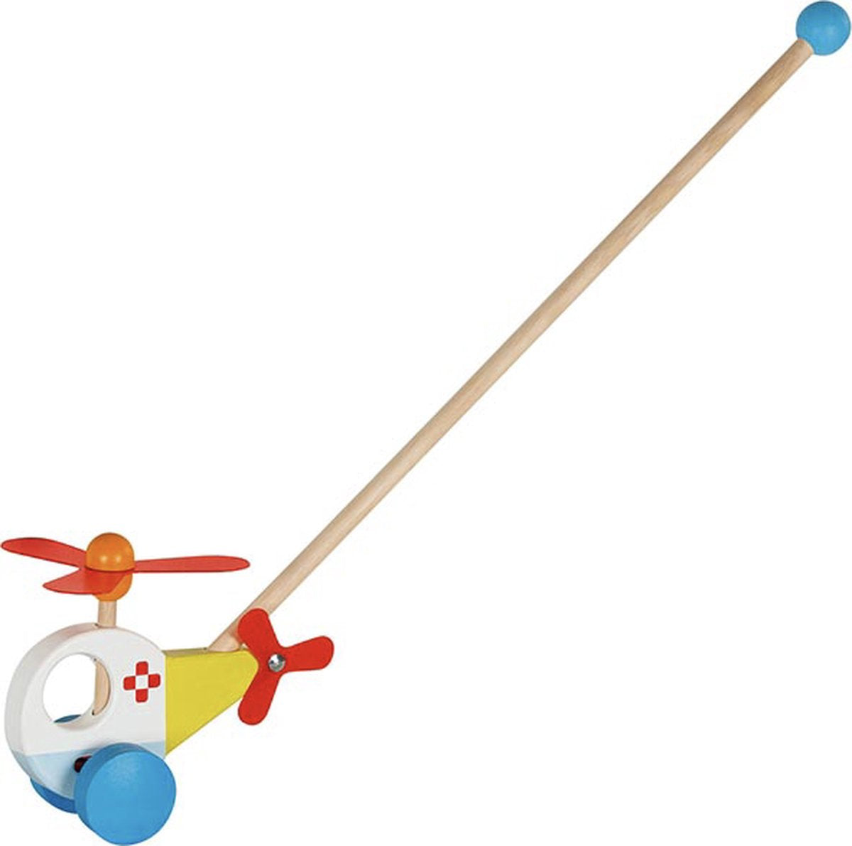 Hélicoptère Goki Wooden Push Push