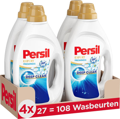 Persil gel expert fraîcheur couleur de silan - lessive liquide - linge coloré - fraîcheur hygiénique - 4 x 27 lavages