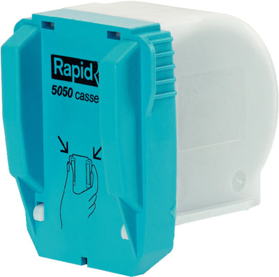 Cartouche d'agrafes Rapid r5050 - à utiliser avec 5050e - comprenant 5 000 agrafes - bleue