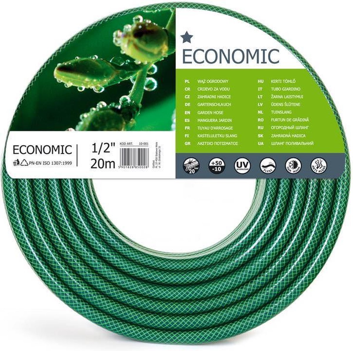 Tuyau d'arrosage Cellfast économique 1 2 tuyau à trois couches de 50 m