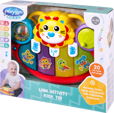 Panneau d'activité Playgro Lion - coussin d'escalade - jouet d'activité - tapis de piano jouet interactif pour bébé - tapis d'escalade pour bébé - jouets éducatifs - piano pour bébé - jouets pour bébé faciles à attacher - avec musique et son