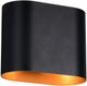 Trio alani - applique - noir-or - excl. 1x g9 3 w - éclairage haut et bas - montage mural