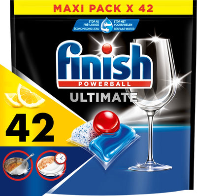 Tablettes pour lave-vaisselle Finish Ultimate tout-en-un au citron - 42 capsules