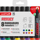 Marqueur permanent Uni-ball prockey pm-126, étui de 8 pièces, assorti