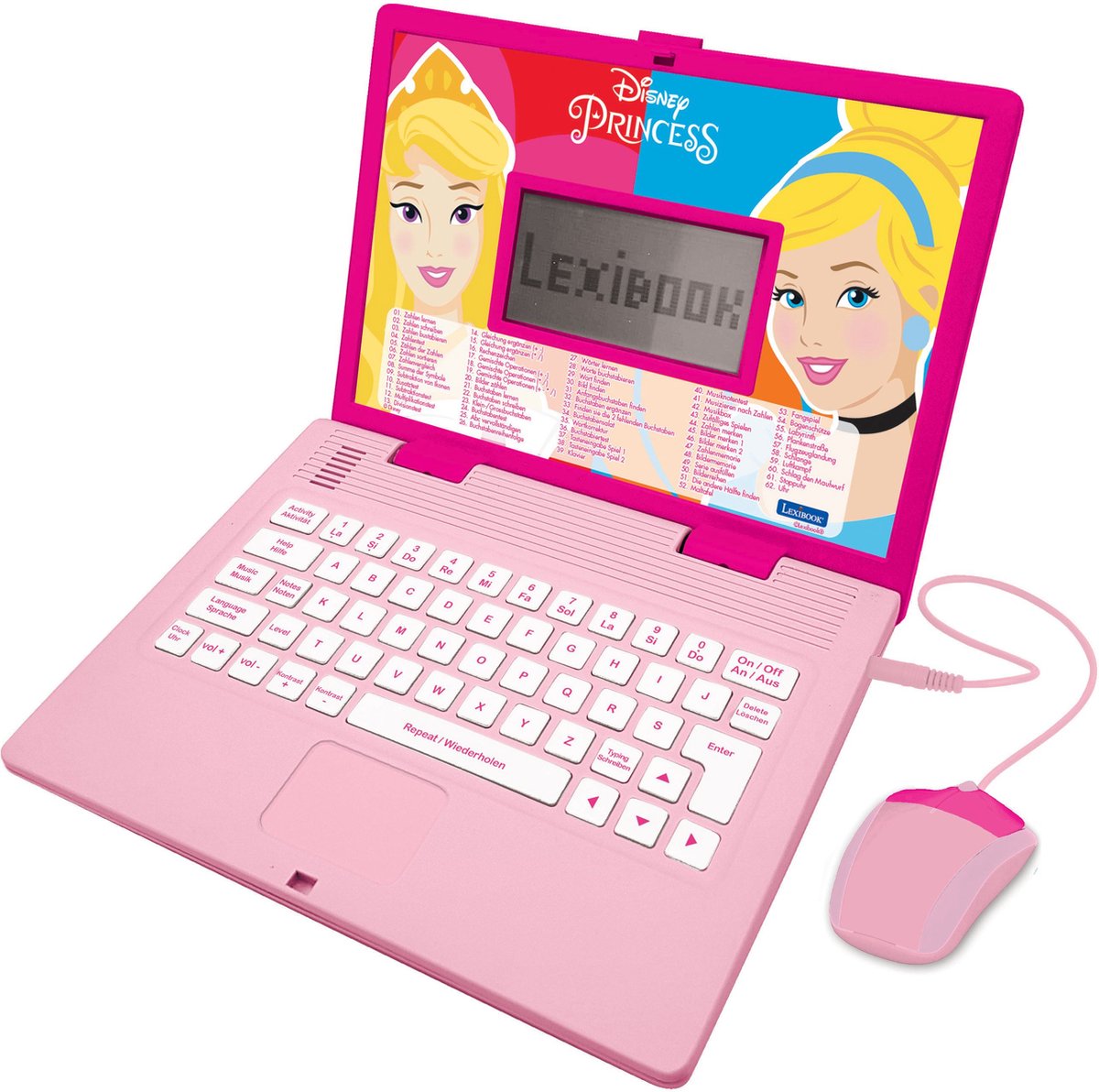 Ordinateur portable éducatif bilingue Lexibook Disney Princess - 124 activités (allemand anglais)