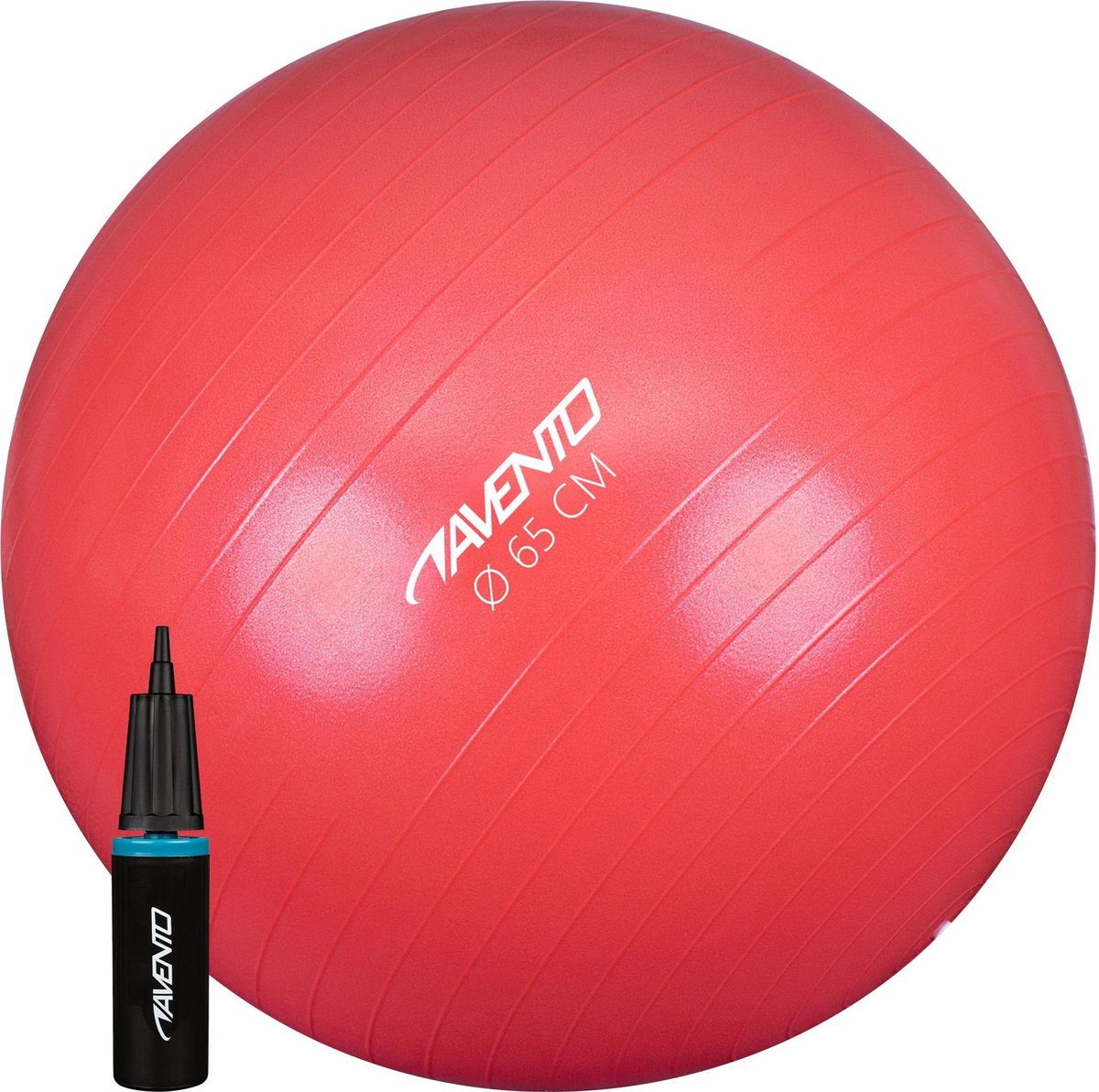 Ballon de fitness Avento - ballon de gymnastique - avec pompe - ø 65cm - rose