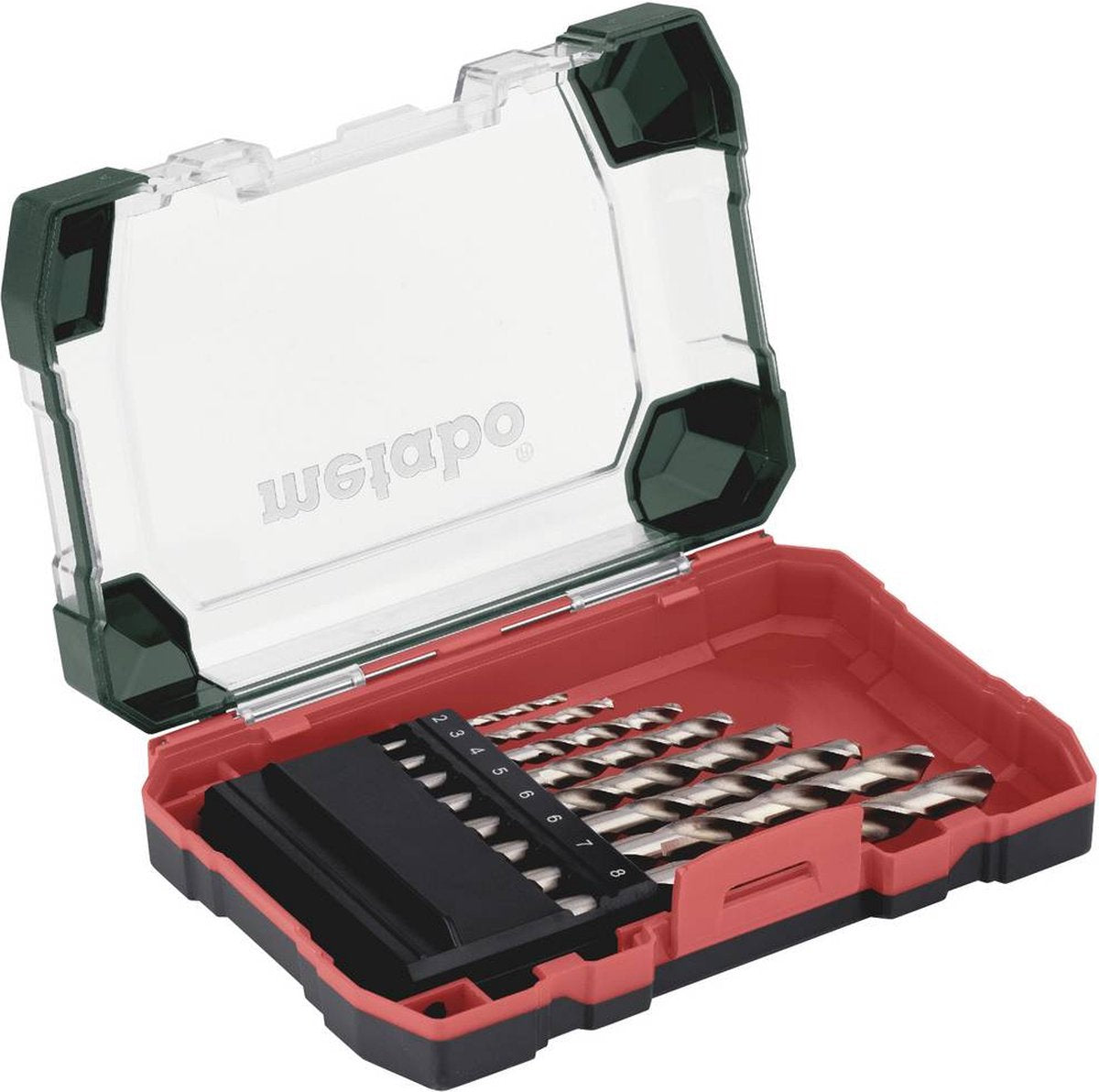 Série Metabo - accessoire de perceuse - jeu de forets à métaux - acier hss-g - 8 pièces