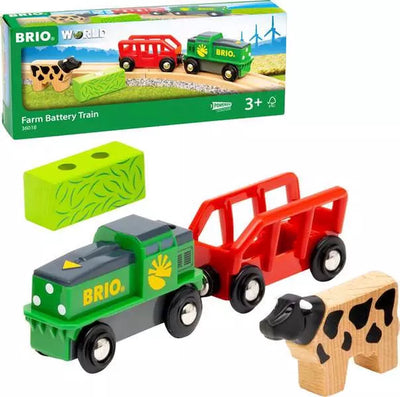 Train de ferme Brio World à piles - train de jeu pour enfants à partir de 3 ans - 36018