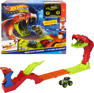 Piste de retrait du serpent slam des camions monstres Hot Wheels