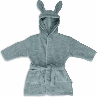 Jollein - peignoir bébé éponge 3-4 ans - peignoir enfant avec capuche - vert d'eau