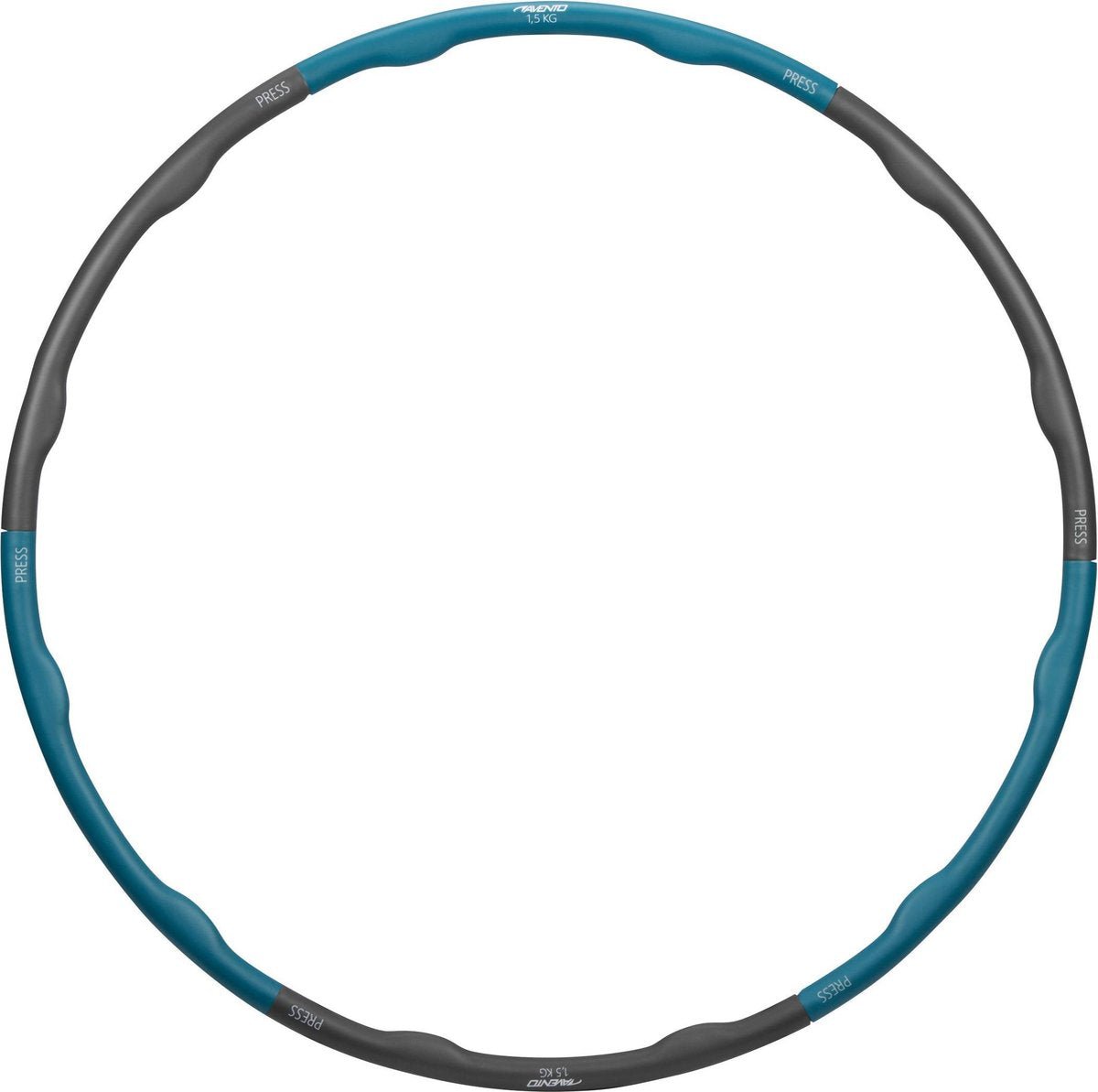 Cerceau de fitness Avento - 1,5 kg - bleu gris - diamètre 100 cm