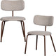 Chaises de salle à manger Woood Travis - tissu tissé - blanc cassé - lot de 2