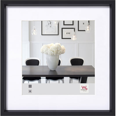Style Walther en acier - cadre en plastique - format photo 20x20 cm - noir