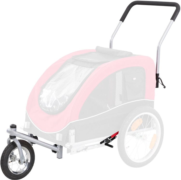 Trixie kit de jogging pour remorque à vélo rouge noir - remorque à vélo pour chien - l