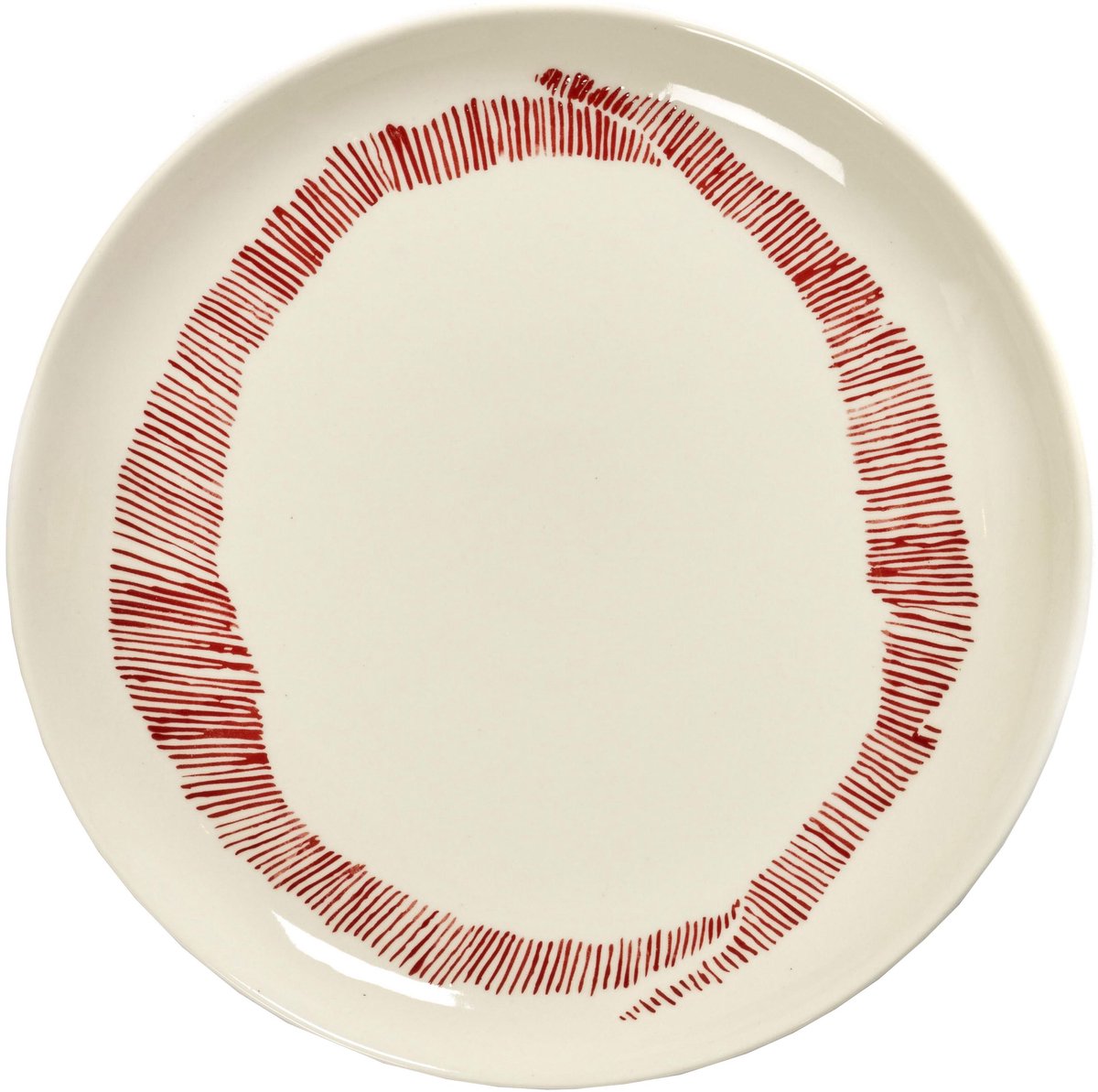 Serax - fête ottolenghi - assiette m - blanc rouge - 22 ø - 2 pièces