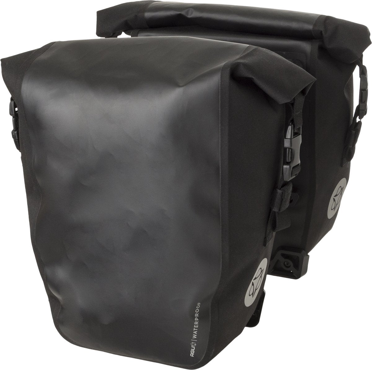 Agu clean double sacoche de vélo abri click'ngo medium mik noir