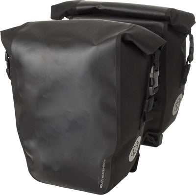 Agu clean double sacoche de vélo abri click'ngo medium mik noir