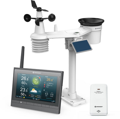 Station météo Bresser - meteochamp - capteur 7 en 1 - wlan - intérieur extérieur incl. capteur solaire