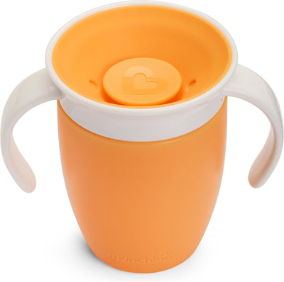 Gobelet Munchkin miracle anti-fuite 360° - gobelet d'entraînement - gobelet d'entraînement pour bébé et enfant - 207 ml - orange
