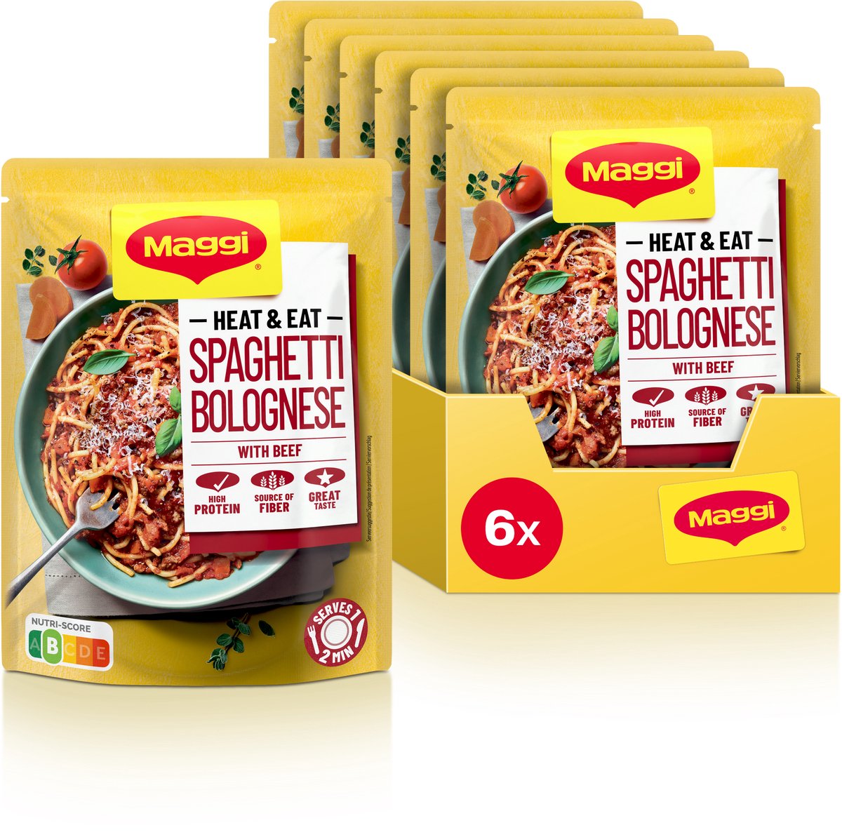 Maggi heat manger des spaghettis à la bolognaise 6x280g