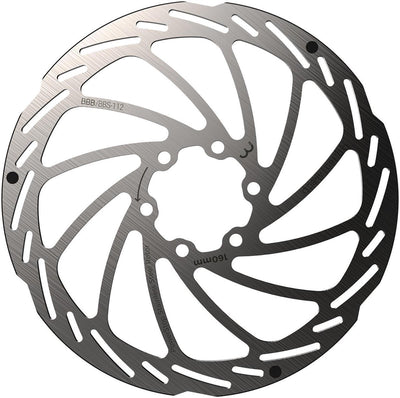 Bbb vélo frein à disque Power Stop disque de frein 6 trous bbs-112 - argent - 160 mm