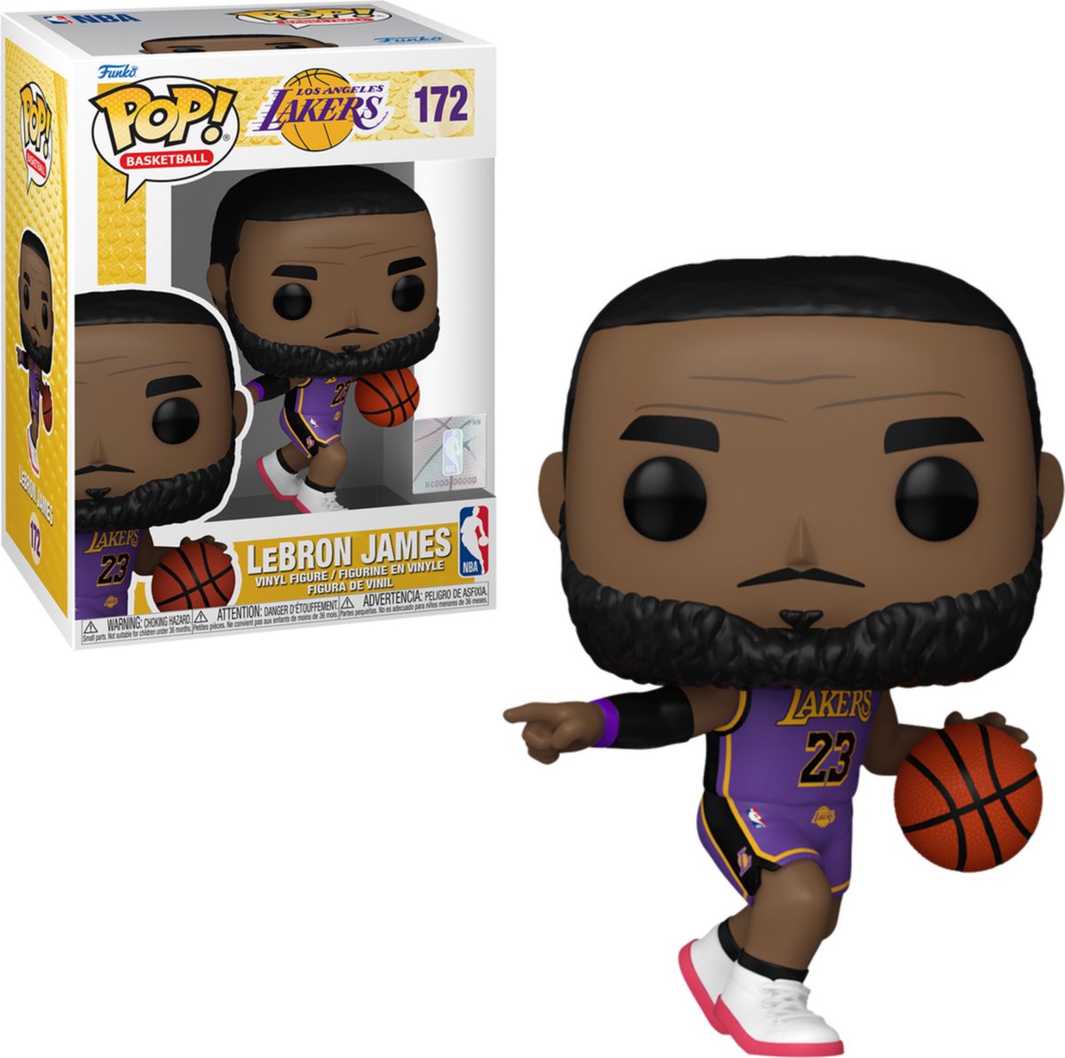 Funko pop basket : nba lakers - lebron james - pop #172