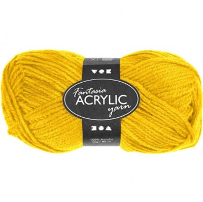 Jaune en acrylique jaune 50gr, 80m