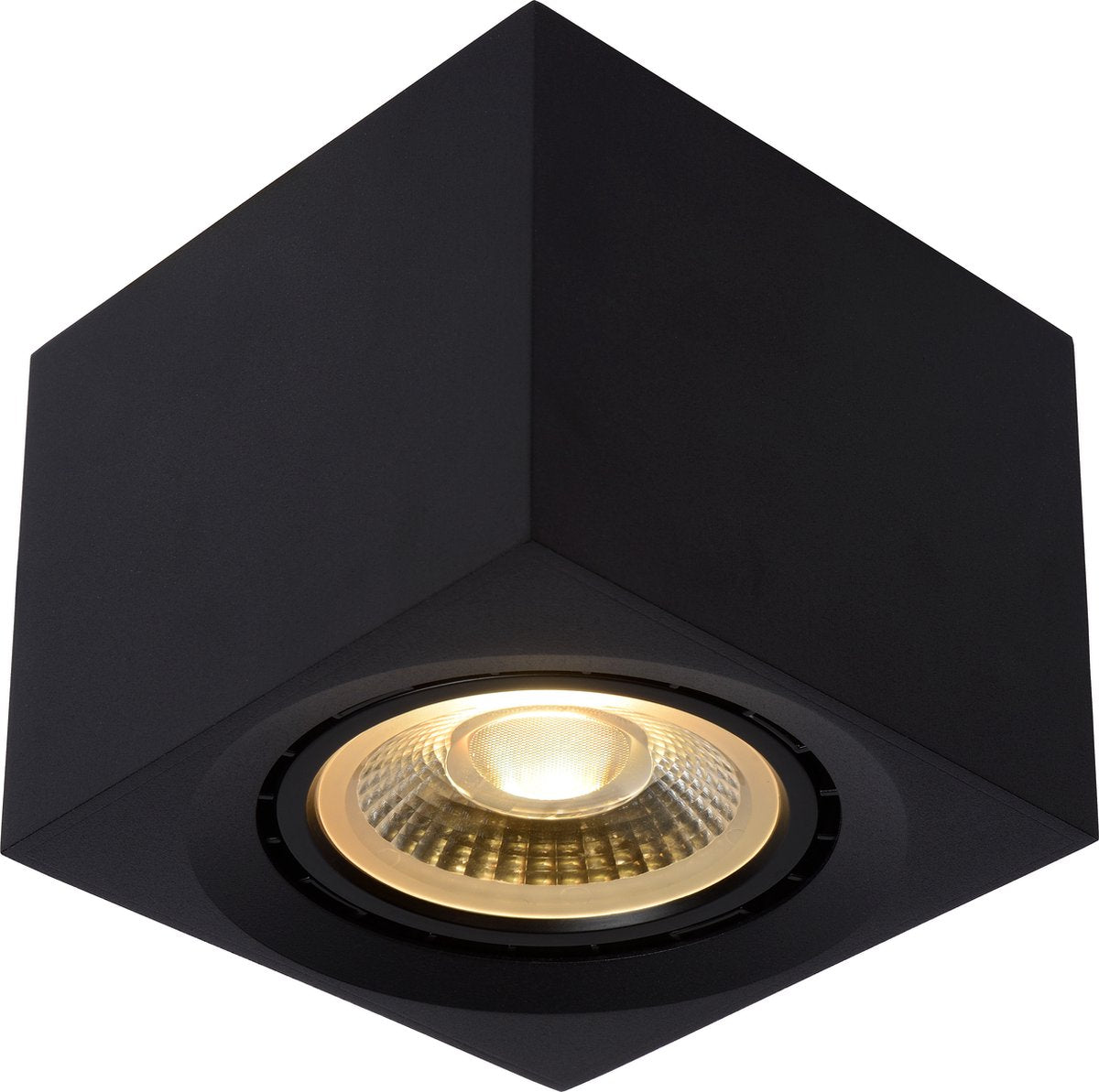 Lucide fedler - spot de plafond (plafonnier) - led dim to warm - gu10 (es111) - 1x12w 2200k 3000k - noir
