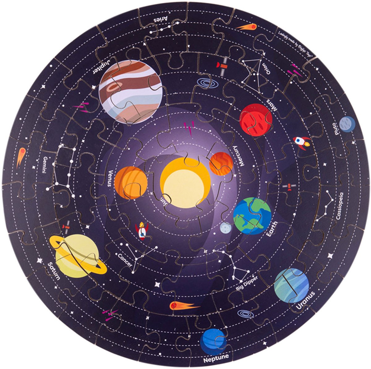 Bigjigs Puzzle Puzzle Solar System Round, 39 cm