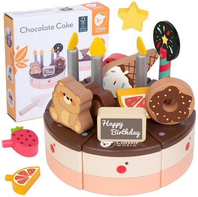 Gâteau au chocolat en bois du monde classique