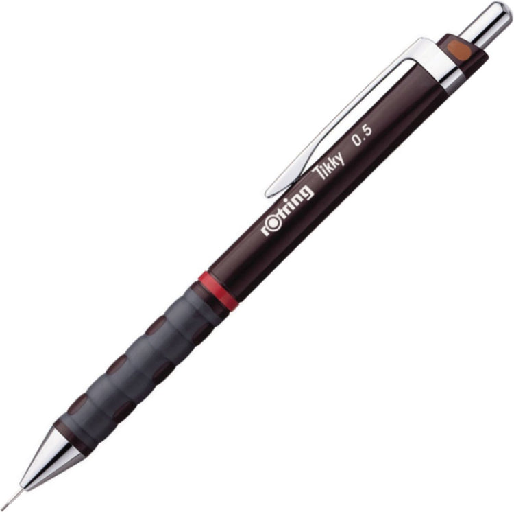 Porte-mine Rotring tikky - hb - 0,5 mm - boîtier rouge bordeaux