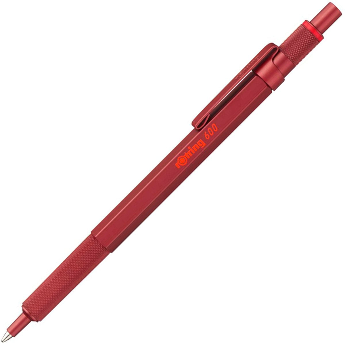 Stylo à bille Rotring 600 | point moyen | encre noire | logement rouge | rechargeable