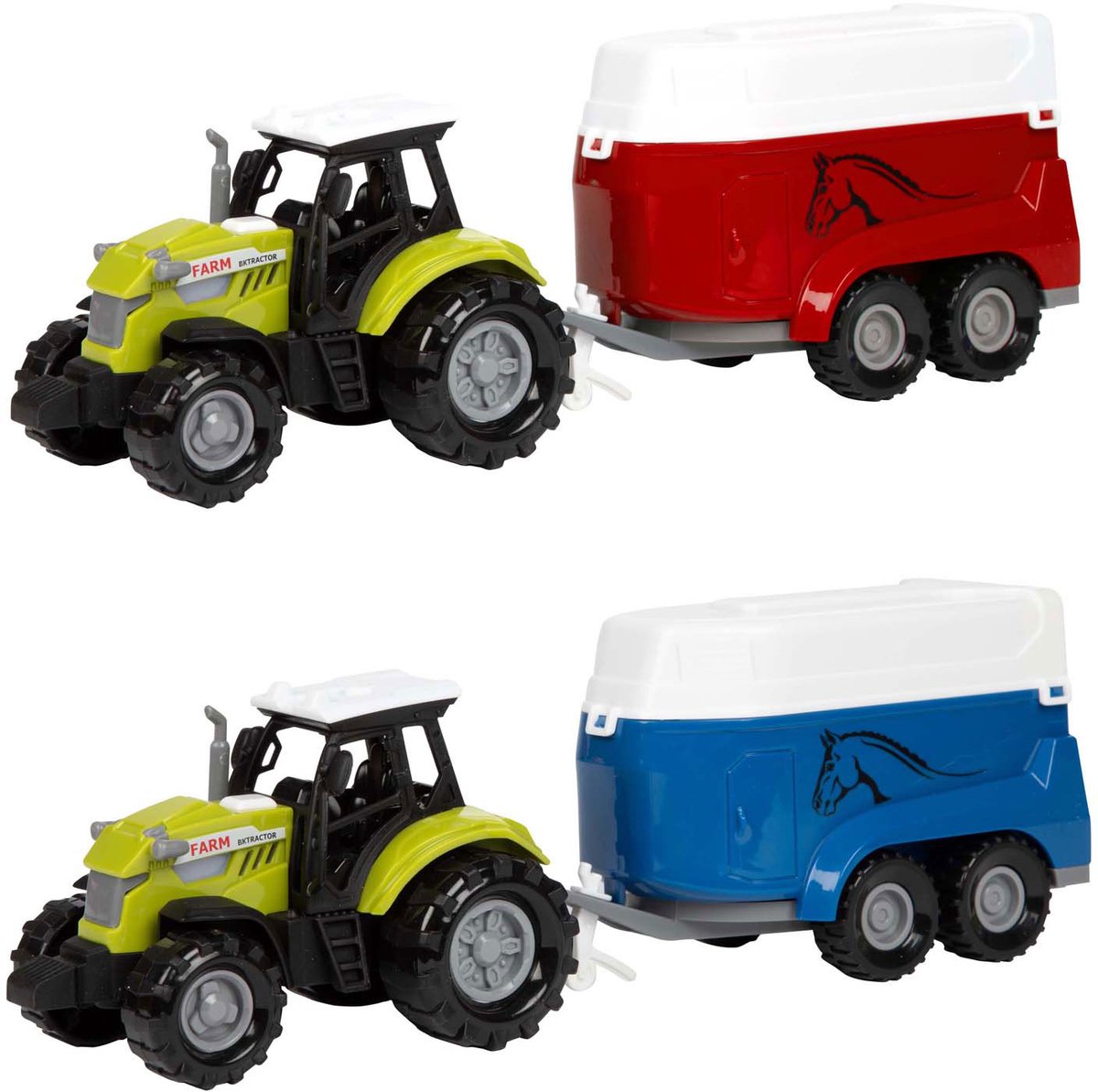 TOI-TOYS ACKERS VILLE TRACTEUR ET REMARRE avec lumière et son, 10 cm