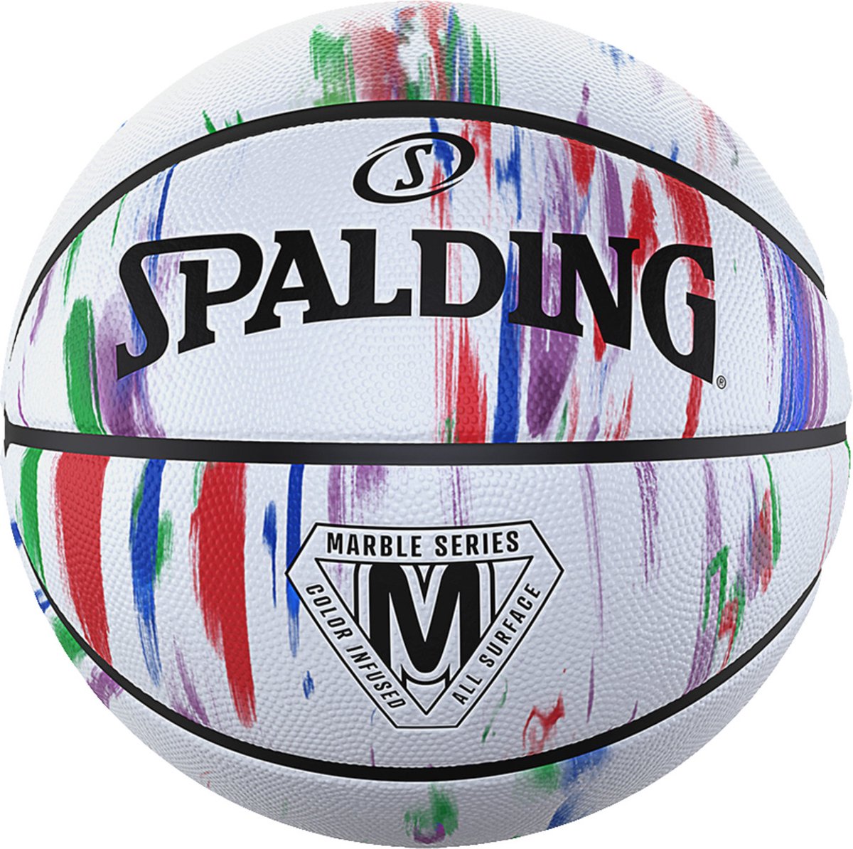 Spalding – basket-ball d'extérieur en caoutchouc, série marbre