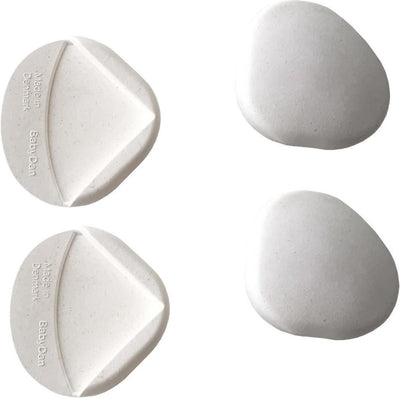 Babydan protections d'angle protections d'angle de table bio couleur blanc - protection de table - forme ronde - sécurité bébé enfant - pare-chocs - autocollant - produit au Danemark - coin de protection - sécurité - coin de table