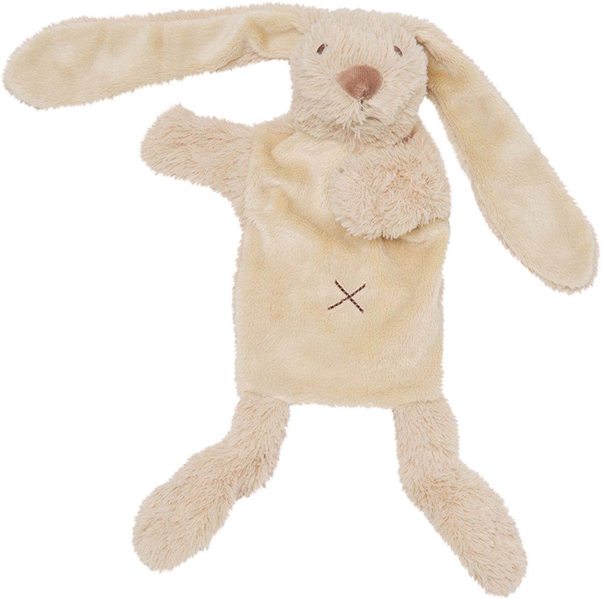 Marionnette à gants Richie lapin cheval heureux - beige - cadeau bébé