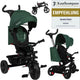 Lionelo haari - tricycle - porte-gobelet - 2en1 - siège pivotant - roues en caoutchouc sans entretien - roue libre - barre coulissante pour parents - auvent - panier et sac - porte-gobelet - grandit avec vous - de 18 mois à 25 kg