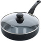 Kochstar Essenz sauteuse en céramique avec couvercle - 26 cm - 3 l - sans PFAS - sauteuse induction - poêle induction - revêtement antiadhésif céramique - poignée de refroidissement - passe au four jusqu'à 130° C - noir