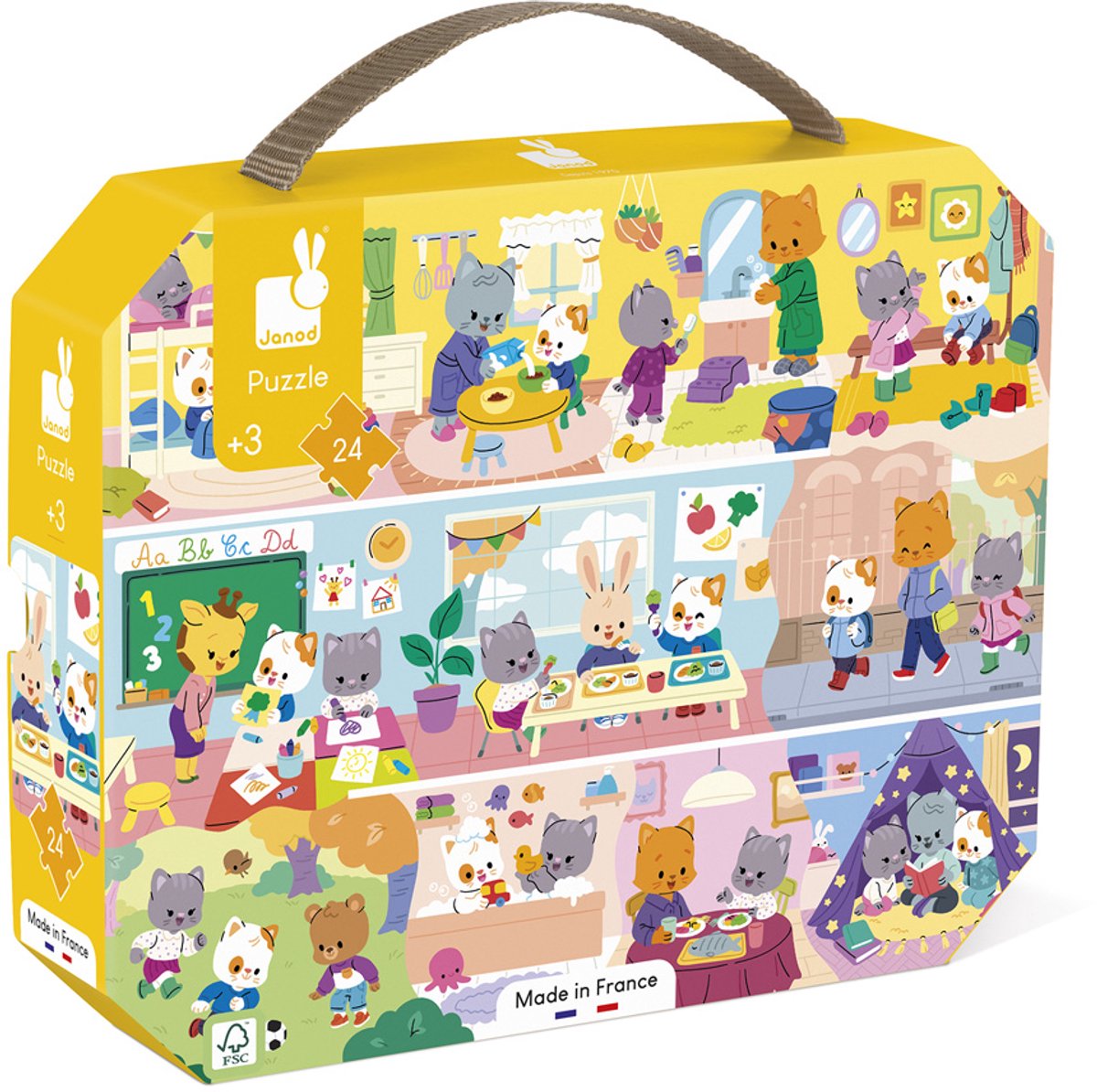 Janod - puzzle - routine quotidienne - 24 pièces